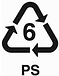 plastic recycling symbol 6 PS