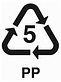 plastic recycling symbol 5 PP