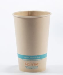 Empty NoTree compostable cold cup 