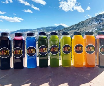 Fresh-squeezed juices from Kona Bowls in Colorado