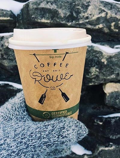 Custom stamped coffee hot cups
